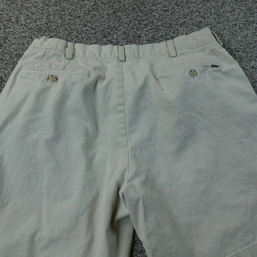 Polo Ralph Lauren Shorts‎ Mens 36 Beige Chino Golf Classic Fit Flat Front Casual